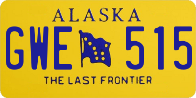 AK license plate GWE515