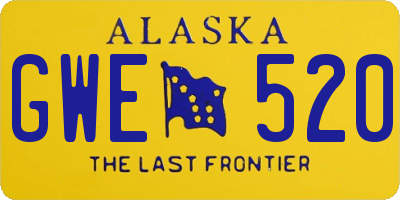 AK license plate GWE520