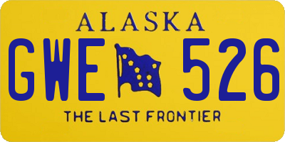 AK license plate GWE526