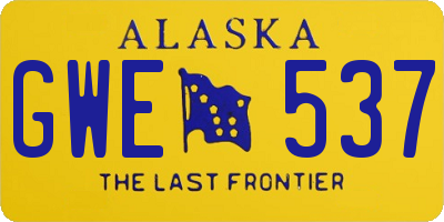 AK license plate GWE537