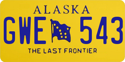 AK license plate GWE543