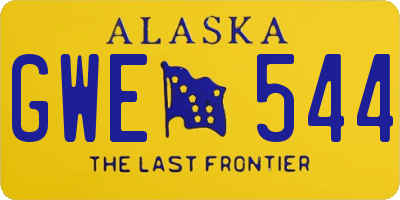 AK license plate GWE544