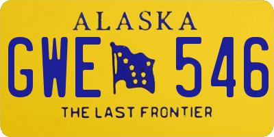 AK license plate GWE546