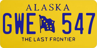 AK license plate GWE547