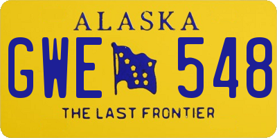 AK license plate GWE548