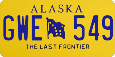 AK license plate GWE549