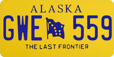 AK license plate GWE559