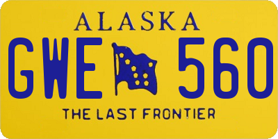 AK license plate GWE560