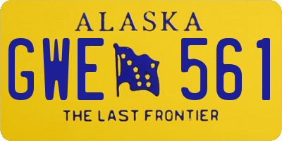 AK license plate GWE561