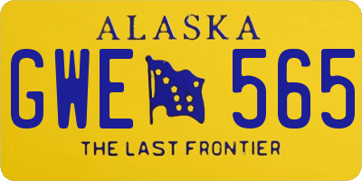 AK license plate GWE565