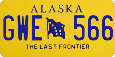 AK license plate GWE566