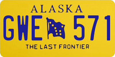 AK license plate GWE571