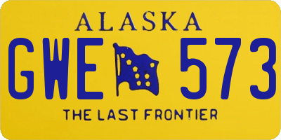 AK license plate GWE573