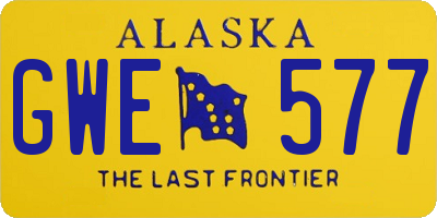 AK license plate GWE577