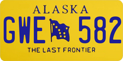 AK license plate GWE582