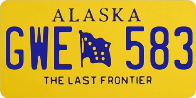 AK license plate GWE583