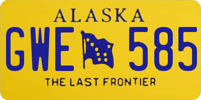 AK license plate GWE585