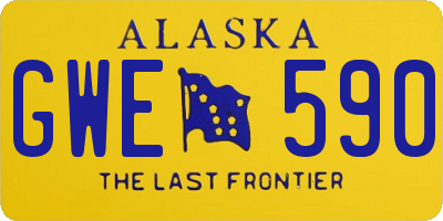 AK license plate GWE590