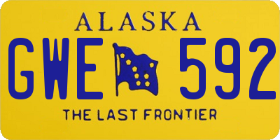AK license plate GWE592