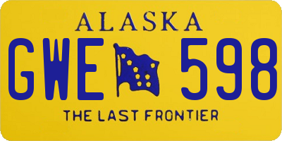 AK license plate GWE598