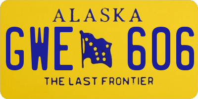 AK license plate GWE606