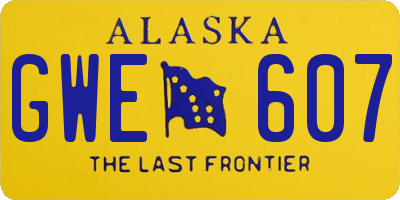 AK license plate GWE607