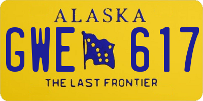 AK license plate GWE617