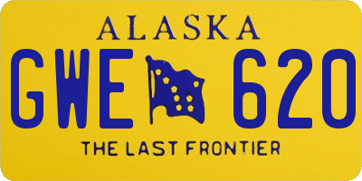 AK license plate GWE620