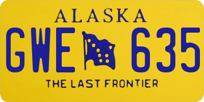 AK license plate GWE635