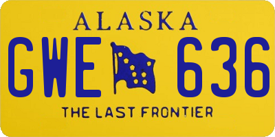 AK license plate GWE636