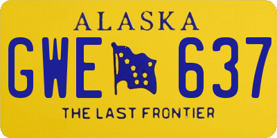 AK license plate GWE637