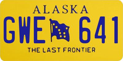 AK license plate GWE641