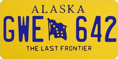 AK license plate GWE642