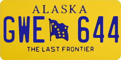 AK license plate GWE644