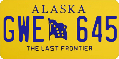 AK license plate GWE645