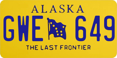 AK license plate GWE649