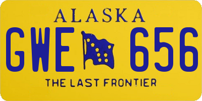 AK license plate GWE656