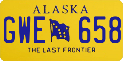AK license plate GWE658