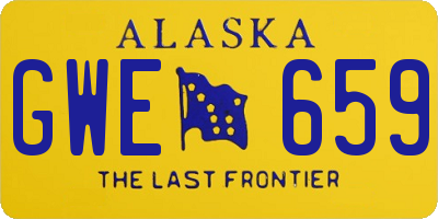 AK license plate GWE659