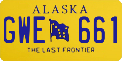 AK license plate GWE661