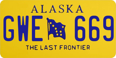 AK license plate GWE669