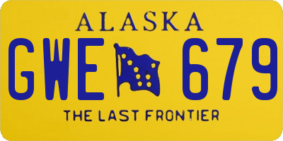 AK license plate GWE679