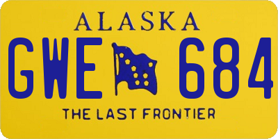 AK license plate GWE684