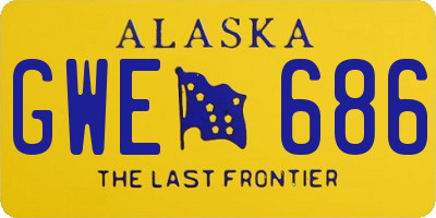 AK license plate GWE686