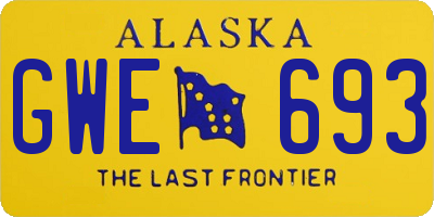 AK license plate GWE693