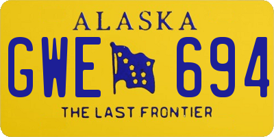 AK license plate GWE694