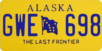 AK license plate GWE698