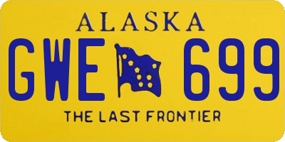 AK license plate GWE699