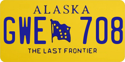 AK license plate GWE708