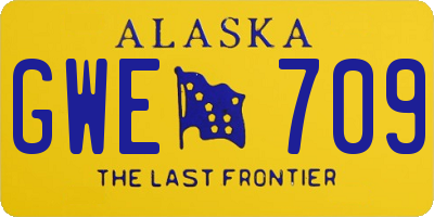 AK license plate GWE709